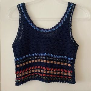 Alice + Olivia crochet tank top